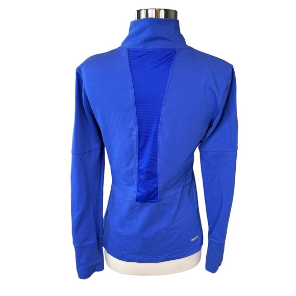 The North Face Zip Up Shirt Vapor Wick Mock Neck Stretch Pockets Blue Medium - Picture 5 of 11